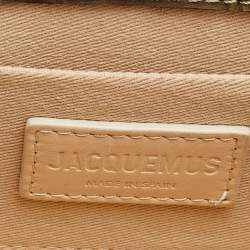 Pre Owned Jacquemus Khaki Green Croc Embossed Leather Le Chiquito Bag