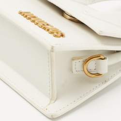 مملوكة مسبقًا Jacquemus White Leather Mini Le Chiquito Bag