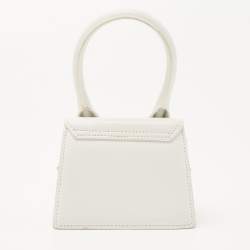 مملوكة مسبقًا Jacquemus White Leather Mini Le Chiquito Bag