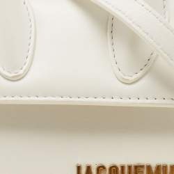 مملوكة مسبقًا Jacquemus White Leather Mini Le Chiquito Bag