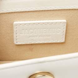 مملوكة مسبقًا Jacquemus White Leather Mini Le Chiquito Bag