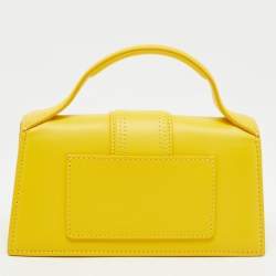 Jacquemus Yellow Leather Le Bambino Top Handle Bag