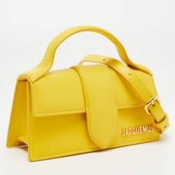 Jacquemus Yellow Leather Le Bambino Top Handle Bag