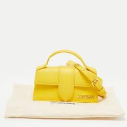 Jacquemus Yellow Leather Le Bambino Top Handle Bag