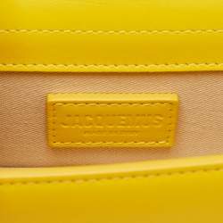 Jacquemus Yellow Leather Le Bambino Top Handle Bag