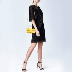 Jacquemus Yellow Leather Le Bambino Top Handle Bag