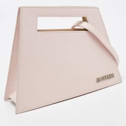 مملوكة مسبقًا Jacquemus Pink Leather Asymmetrical Shoulder Bag 