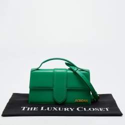 Jacquemus Green Leather Le Grand Bambino Top Handle Bag