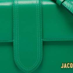 Jacquemus Green Leather Le Grand Bambino Top Handle Bag