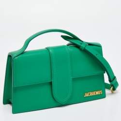 Jacquemus Green Leather Le Grand Bambino Top Handle Bag
