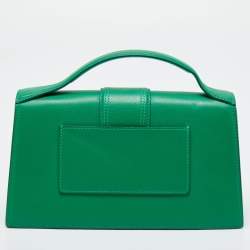 Jacquemus Green Leather Le Grand Bambino Top Handle Bag
