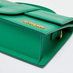 Jacquemus Green Leather Le Grand Bambino Top Handle Bag