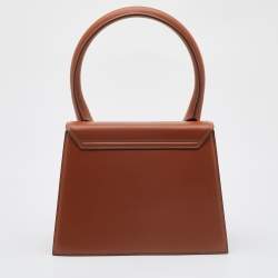 Pre Owned حقيبة جاكويموس غراند لو شيكيتو جلد وردي بيد علوية