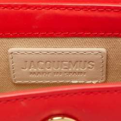 Jacquemus Matte Red Leather Mini Le Chiquito Top Handle Bag