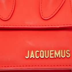 Jacquemus Matte Red Leather Mini Le Chiquito Top Handle Bag