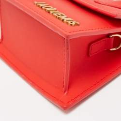 Jacquemus Matte Red Leather Mini Le Chiquito Top Handle Bag