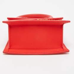 Jacquemus Matte Red Leather Mini Le Chiquito Top Handle Bag