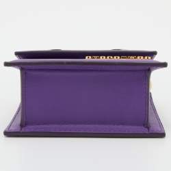 Pre Owned Jacquemus Purple Leather Mini Le Chiquito Bag