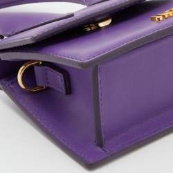 Pre Owned Jacquemus Purple Leather Mini Le Chiquito Bag