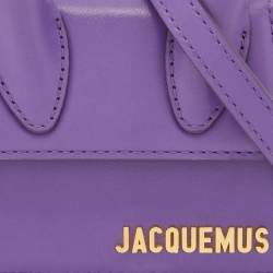 Pre Owned Jacquemus Purple Leather Mini Le Chiquito Bag
