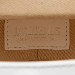 Jacquemus White Leather La Boite A Gateaux Top Handle Bag