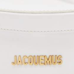 Jacquemus White Leather La Boite A Gateaux Top Handle Bag