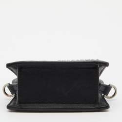 Pre Owned Jacquemus Black Leather Mini Le Chiquito Top Handle Bag