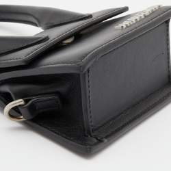 Pre Owned Jacquemus Black Leather Mini Le Chiquito Top Handle Bag