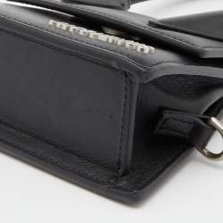 Pre Owned Jacquemus Black Leather Mini Le Chiquito Top Handle Bag