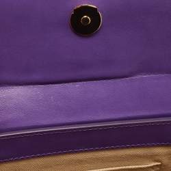 Pre Owned Jacquemus Purple Leather Le Chiquito Noeud Top Handle Bag
