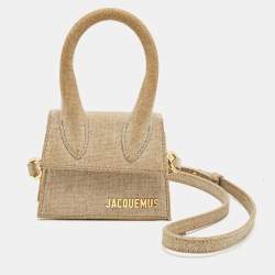 Beige Chiquito long canvas handbag, Jacquemus