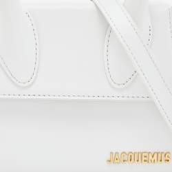 Pre Owned Jacquemus White Leather Le Grand Chiquito Top Handle Bag
