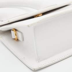 Pre Owned Jacquemus White Leather Le Grand Chiquito Top Handle Bag