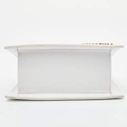 Pre Owned Jacquemus White Leather Le Grand Chiquito Top Handle Bag