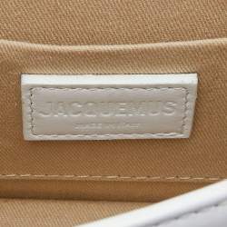 Pre Owned Jacquemus White Leather Le Grand Chiquito Top Handle Bag