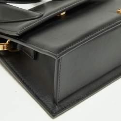 Pre Owned Jacquemus Black Leather Le Chiquito Noeud Top Handle Bag