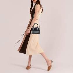 Pre Owned Jacquemus Black Leather Le Chiquito Noeud Top Handle Bag