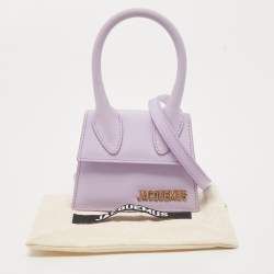 Jacquemus Lilac Leather Mini Le Chiquito Top Handle Bag