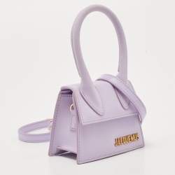 Jacquemus Lilac Leather Mini Le Chiquito Top Handle Bag