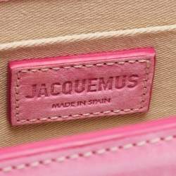 Jacquemus Pink Nubuck Leather Le Chiquito Noeud Top Handle Bag