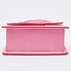 Jacquemus Pink Nubuck Leather Le Chiquito Noeud Top Handle Bag