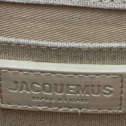 Jacquemus Beige Canvas Le Grand Bambino Top Handle Bag
