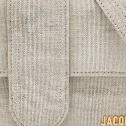 Jacquemus Beige Canvas Le Grand Bambino Top Handle Bag
