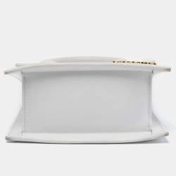 Jacquemus White Leather Le Chiquito Top Handle Bag