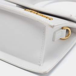 Jacquemus White Leather Le Chiquito Top Handle Bag