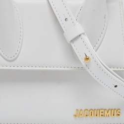 Jacquemus White Leather Le Chiquito Top Handle Bag