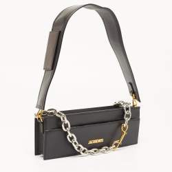 Pre Owned Jacquemus Black Leather Le Ciu Ciu Shoulder Bag