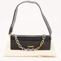 Pre Owned Jacquemus Black Leather Le Ciu Ciu Shoulder Bag