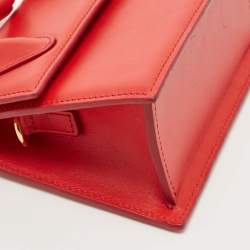 Jacquemus Red Leather Le Chiquito Noeud Top Handle Bag
