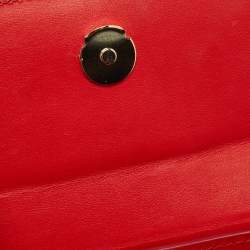 Jacquemus Red Leather Le Chiquito Noeud Top Handle Bag